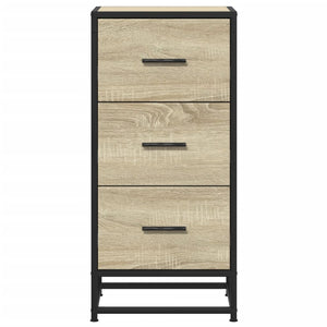 vidaXL Sideboard Sonoma Oak 35.5x35x76 cm Engineered Wood and Metal