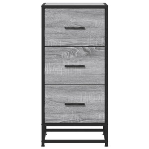 vidaXL Sideboard Grey Sonoma 35.5x35x76 cm Engineered Wood and Metal