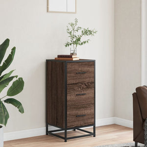 vidaXL Sideboard Brown Oak 35.5x35x76 cm Engineered Wood and Metal