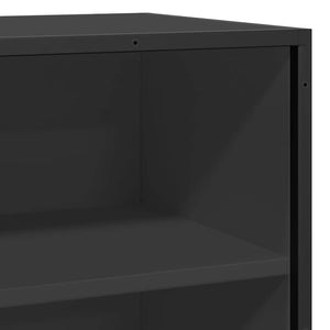 vidaXL Sideboard Black 35.5x35x76 cm Engineered Wood and Metal