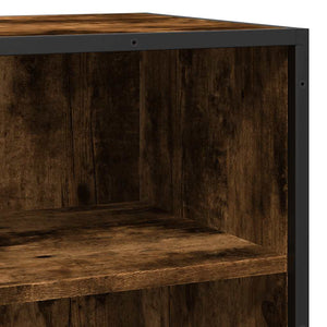 vidaXL Sideboard Smoked Oak 35.5x35x76 cm Engineered Wood and Metal