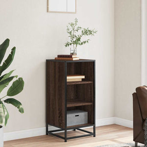 vidaXL Sideboard Brown Oak 35.5x35x76 cm Engineered Wood and Metal