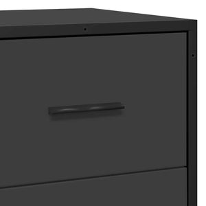 vidaXL Sideboard Black 35.5x35x76 cm Engineered Wood and Metal