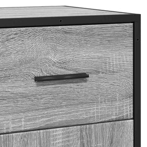 vidaXL Sideboard Grey Sonoma 35.5x35x76 cm Engineered Wood and Metal