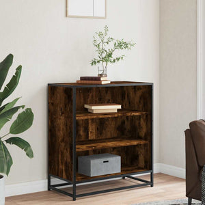 vidaXL Sideboard Smoked Oak 68x35x76 cm Engineered Wood and Metal