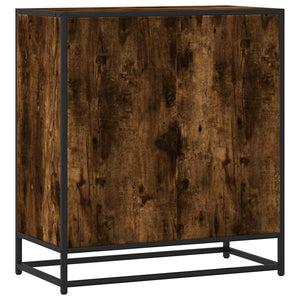 vidaXL Sideboard Smoked Oak 68x35x76 cm Engineered Wood and Metal