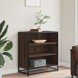 vidaXL Sideboard Brown Oak 68x35x76 cm Engineered Wood and Metal