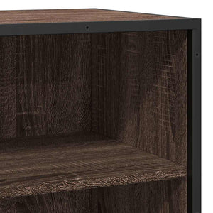 vidaXL Sideboard Brown Oak 68x35x76 cm Engineered Wood and Metal