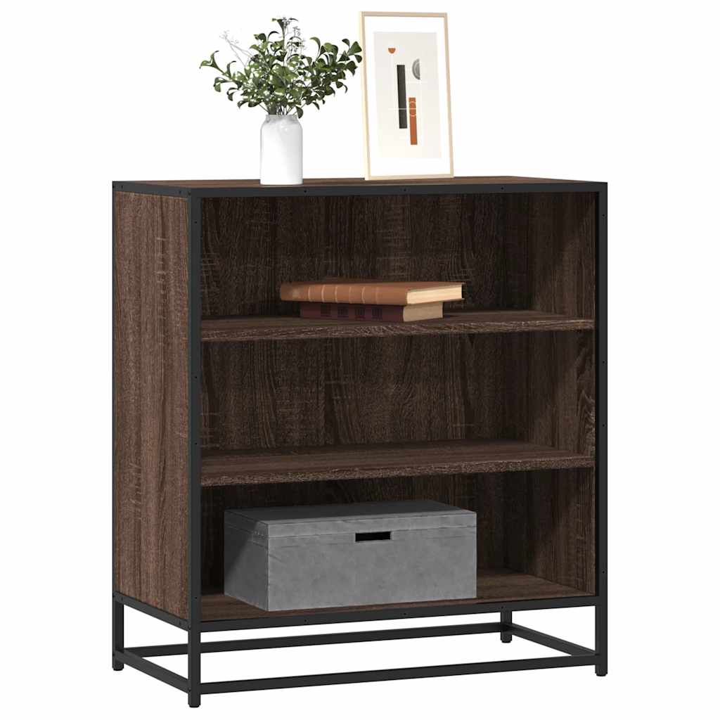 vidaXL Sideboard Brown Oak 68x35x76 cm Engineered Wood and Metal