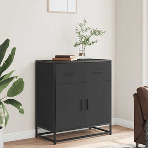 vidaXL Sideboard Black 68x35x76 cm Engineered Wood and Metal