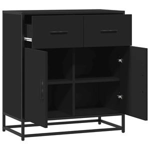 vidaXL Sideboard Black 68x35x76 cm Engineered Wood and Metal