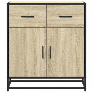 vidaXL Sideboard Sonoma Oak 68x35x76 cm Engineered Wood and Metal