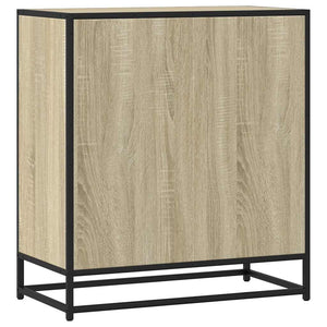 vidaXL Sideboard Sonoma Oak 68x35x76 cm Engineered Wood and Metal