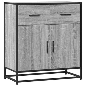 vidaXL Sideboard Grey Sonoma 68x35x76 cm Engineered Wood and Metal