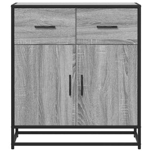 vidaXL Sideboard Grey Sonoma 68x35x76 cm Engineered Wood and Metal