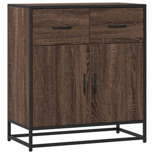 vidaXL Sideboard Brown Oak 68x35x76 cm Engineered Wood and Metal