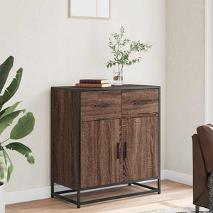 vidaXL Sideboard Brown Oak 68x35x76 cm Engineered Wood and Metal