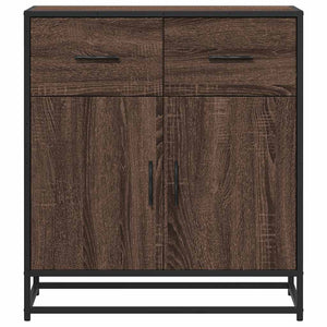 vidaXL Sideboard Brown Oak 68x35x76 cm Engineered Wood and Metal