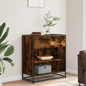 vidaXL Sideboard Smoked Oak 68x35x76 cm Engineered Wood