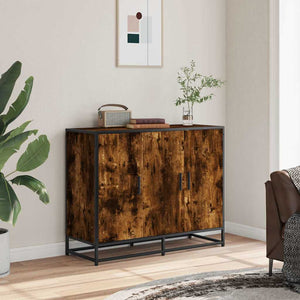 vidaXL Sideboard Smoked Oak 94x35x76 cm Engineered Wood