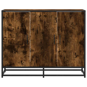 vidaXL Sideboard Smoked Oak 94x35x76 cm Engineered Wood