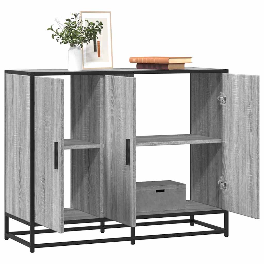 vidaXL Sideboard Grey Sonoma 94x35x76 cm Engineered Wood