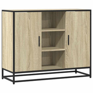 vidaXL Sideboard Sonoma Oak 92x35x76 cm Engineered Wood