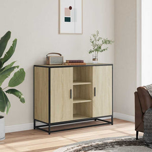 vidaXL Sideboard Sonoma Oak 92x35x76 cm Engineered Wood