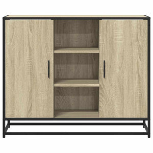 vidaXL Sideboard Sonoma Oak 92x35x76 cm Engineered Wood