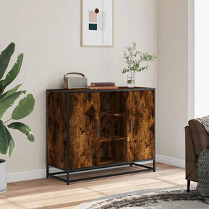 vidaXL Sideboard Smoked Oak 92x35x76 cm Engineered Wood