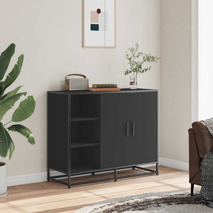 vidaXL Sideboard Black 92x35x76 cm Engineered Wood