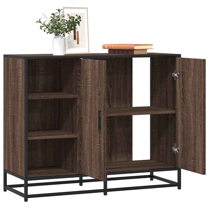 vidaXL Sideboard Brown Oak 92x35x76 cm Engineered Wood