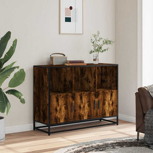 vidaXL Sideboard Smoked Oak 100x35x76 cm Engineered Wood