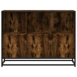 vidaXL Sideboard Smoked Oak 100x35x76 cm Engineered Wood