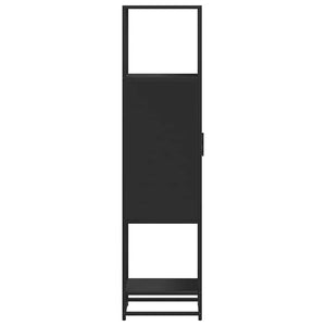 vidaXL Highboard Black 35.5x35x139 cm Engineered Wood and Metal