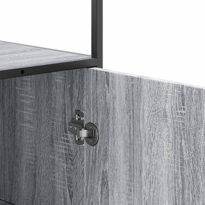 vidaXL Highboard Grey Sonoma 35.5x35x139 cm Engineered Wood and Metal