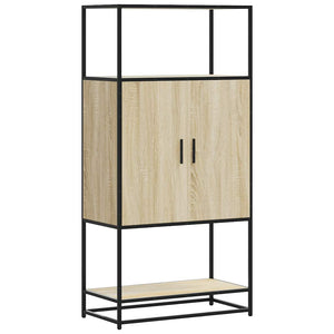 vidaXL Highboard Sonoma Oak 68x35x139 cm Engineered Wood and Metal