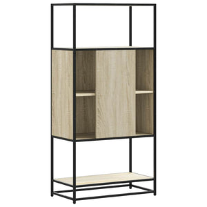 vidaXL Highboard Sonoma Oak 68x35x139 cm Engineered Wood and Metal