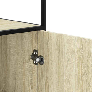 vidaXL Highboard Sonoma Oak 68x35x139 cm Engineered Wood and Metal