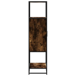 vidaXL Highboard Smoked Oak 68x35x139 cm Engineered Wood and Metal