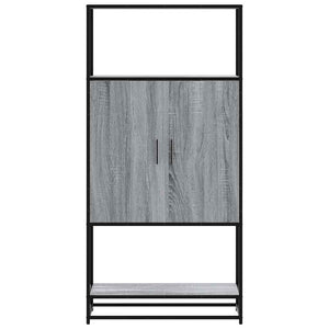 vidaXL Highboard Grey Sonoma 68x35x139 cm Engineered Wood and Metal