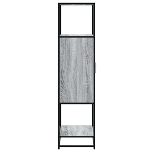 vidaXL Highboard Grey Sonoma 68x35x139 cm Engineered Wood and Metal