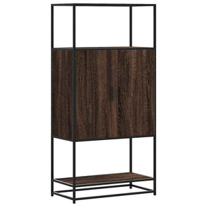 vidaXL Highboard Brown Oak 68x35x139 cm Engineered Wood and Metal