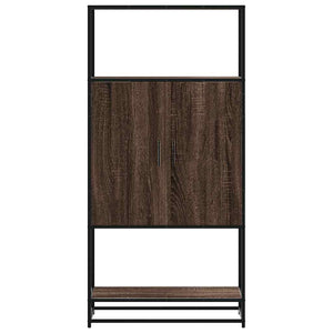 vidaXL Highboard Brown Oak 68x35x139 cm Engineered Wood and Metal