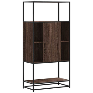 vidaXL Highboard Brown Oak 68x35x139 cm Engineered Wood and Metal