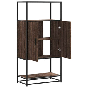 vidaXL Highboard Brown Oak 68x35x139 cm Engineered Wood and Metal