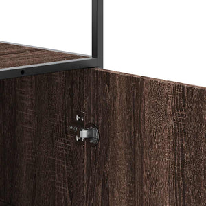 vidaXL Highboard Brown Oak 68x35x139 cm Engineered Wood and Metal