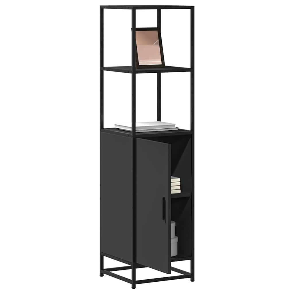 vidaXL Highboard Black 35.5x35x139 cm Engineered Wood and Metal