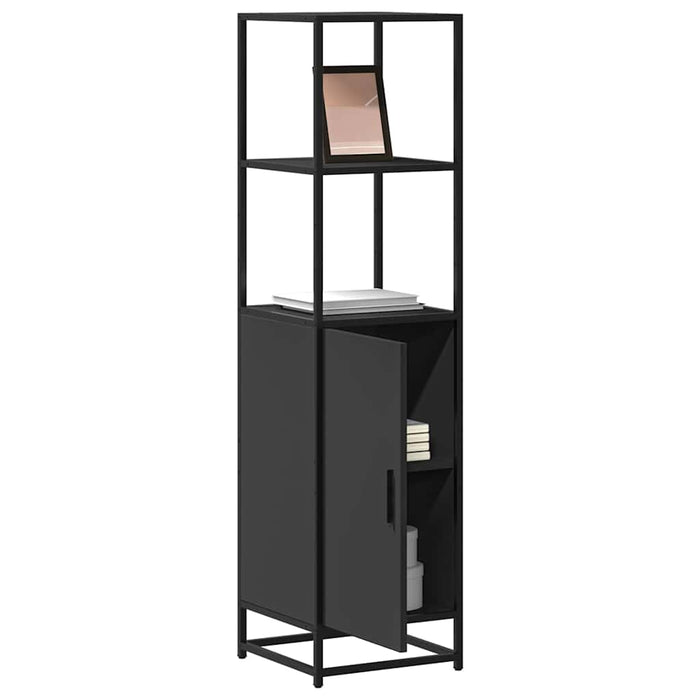 vidaXL Highboard Black 35.5x35x139 cm Engineered Wood and Metal