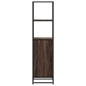 vidaXL Highboard Brown Oak 35.5x35x139 cm Engineered Wood and Metal